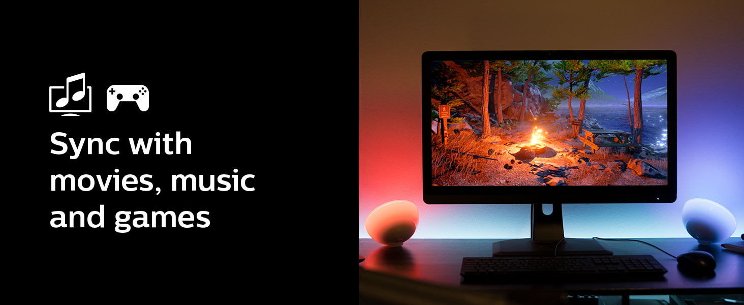Sync with movies, music, and games