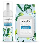 The Honey Pot Company - Feminine Wash &amp; Feminine Wipe Bundle - Includes Ph Balance Feminine Wash ...