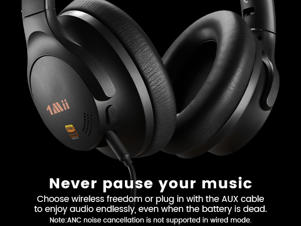 1Mii AI Y8+ Noise Cancelling Headphones Bluetooth 6.0