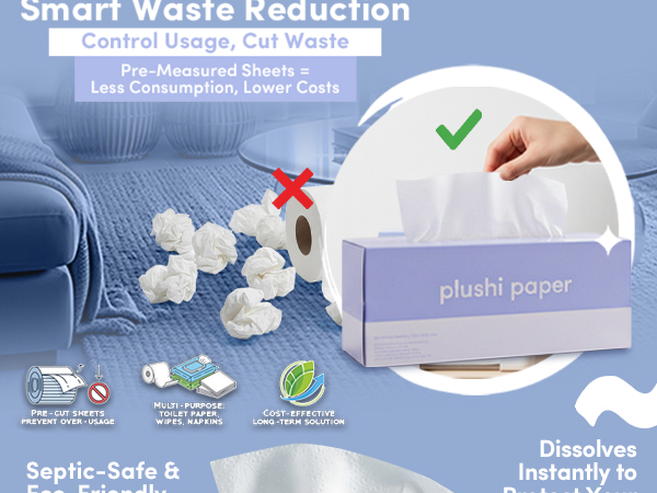 Septic Safe Tube Free Toilet Paper