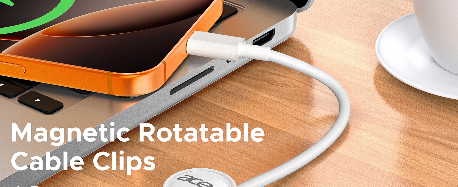 Acer Magnetic Rotatable Cable Clips 1s Fast Organizing