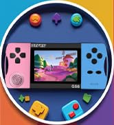 SNONBROS 3.2" Large Screen Rechargeable 16 Bit Handheld Game for Kids,Preloaded 216 Video Games,M...