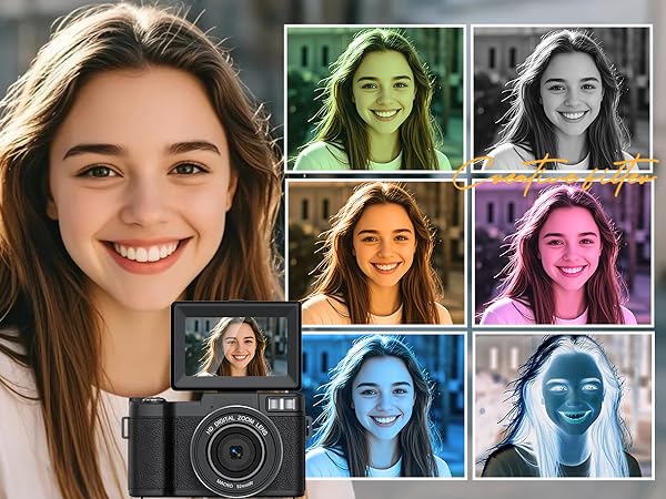 vlog camera with filters