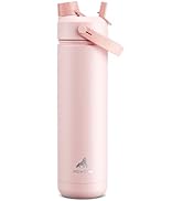 POWCAN 26 oz Insulated Water Bottle with 2-in-1 Straw and Spout Lid, Keep Cold 24H, Leak-Proof, F...