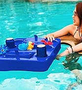 floating refreshment tray for pool inflatable drink holder capri blue adult tray
