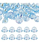 Sparkeads 30 Pcs Acrylic Flower Beads Caps Wind Bell Beads Caps Crystal Floral Wind Chimes Jellyf...