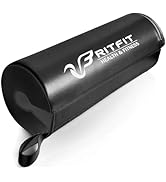 RitFit Hip Thrust Pad Black Barbell Pad Thick Protective Non Slip Pad Covered with PU Leather for...