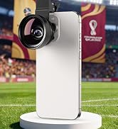 Apexel Phone Camera Lens, 2 in 1 Cell Phone Clip-on Lens Kit 0.45X Wide Angle Lens 140°+ 12.5X Ma...
