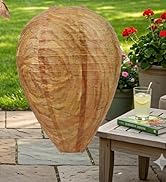 GWHOLE 4 Pack Fake Wasp Nest Decoy, Hanging Fake Hornets Nest for Yellow Jackets Outdoor Garden H...