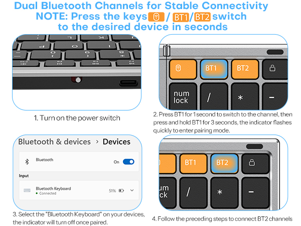 bluetooth wireless keyboard for laptop