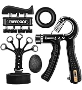 5PCS Grip Strength Trainer Kits, Hand Gripper Strengthener, Forearm Strengthener, Forearm Exercis...