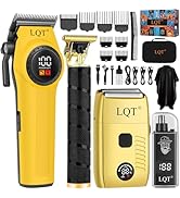 LQT Professional Hair Clippers for Men, Cordless Hair Clipper and Trimmers Set with Electric Dual...