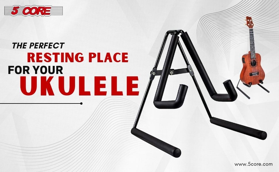 Ukulele Stand, A Frame Foldable Ukulele Holder, Floor Stand for Uku, Violin, Mandolin