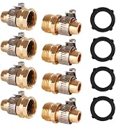 Dalmbox Garden Hose Repair Kit with Clamps, Male and Female Hose Fittings, Fit for 3/4"or 5/8" Ga...