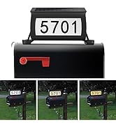 Solar Backlit Address Sign for Mailbox, House Number Plaque Double Side Illuminated Design IP65 W...