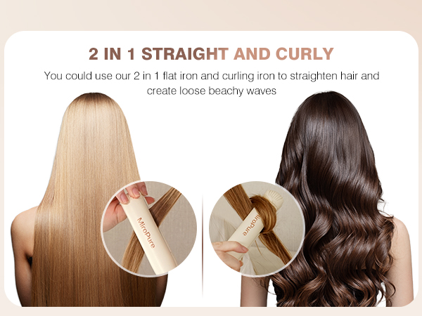 2 in 1 straight and curly