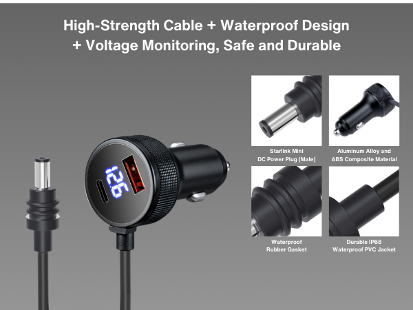 High-Strength Cable + Waterproof Design + Voltage Monitoring, Safe and Durable