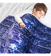 Solfres 7lbs Weighted Blanket for Kids, 41 x 60 Inches, Printing Heavy Blanket 7 Pounds for Child...