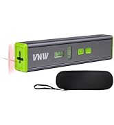 Magnetic Laser Level with 90°/180° Bubbles -Multipurpose 15Ft Cross Leveling Line,Mini Torpedo Le...