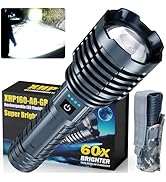Super Bright Rechargeable LED Flashlights,True 1200000 High Lumens, Powerful Tactical Flashlight ...