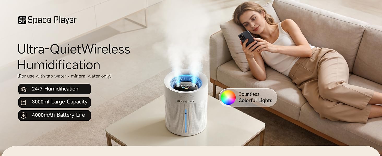 Humidifier for Bedroom Large Room