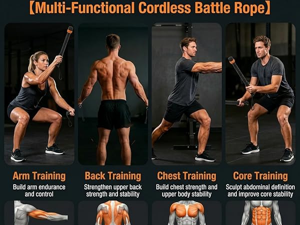 Multi-Functional Cordless Battle Rope