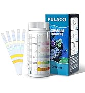 PULACO Aquarium Fish Tank Test Strips (6 in 1)100 Count for Fresh Water and Salt Water