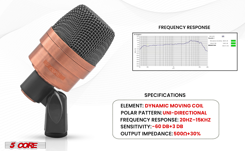 Drum Mic Snare Tom Instrument Microphone Dynamic Unidirectional