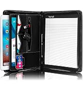 Samsill Zippered Portfolio Organizer, Vegan Leather Business Portfolio Notebook, Work Organizer. ...