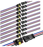 Nilight 3Pin Electrical Wire Connectors Male and Female Plug Socket Quick Disconnect Waterproof P...