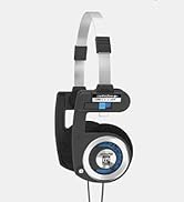 Koss Porta Pro Classic On-Ear Headphones, Retro Style, 3.5mm Wired Plug, Durable, Black/Silver