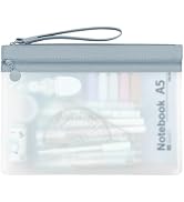 Clear Pencil Pouch, Bigger Pencil Case with Double Pockets, A5 Pencil Case Pouch with Zipper, Dur...