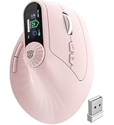 Transformers Vertical Ergonomic Mouse with LED Screen &amp; Knob Control, Rechargeable Vertical Mouse...