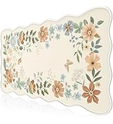 iCasso Desk Mat, Scalloped Desk Matt for Desktop, Cute XXL Large Mouse Pad, Anti-Slip Big Mousepa...