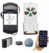 Universal Smart WiFi Ceiling Fan Remote Control Kit, Compatible with Alexa, Google Assistant and ...
