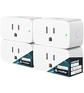 Linkind Matter Smart Plug, Work with Apple Home, Siri, Alexa, Google Home, SmartThings, Smart Out...