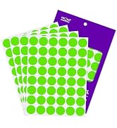 PARLAIM 1 inch Round Light Green Dot Sticker,720PCS Permanent Adhesive Color Code Circle Sticker ...