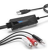 DriverGenius AV202-B USB2.0 Audio Capture/Grabber Card Device - Analog Cassette to Digital MP3 Co...