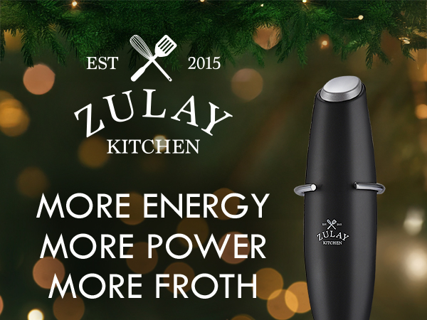 Powerful handheld milk frother, perfect Christmas coffee gift for lattes, matcha, and hot chocolate