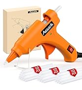Hot Glue Gun Kit with 30 Glue Sticks(130mm x 7mm), Fast Preheating Hot Melt, High Temp for School...