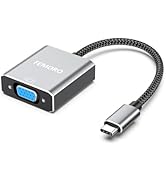 FEMORO USB C to VGA Adapter, USB Type C to VGA Adapter Cable Braided Male to Female Converter Com...