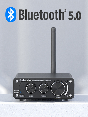 Bluetooth 5.0 Amplifier Stereo Audio Receiver 2 Channel Class D Mini Hi-Fi Integrated 
