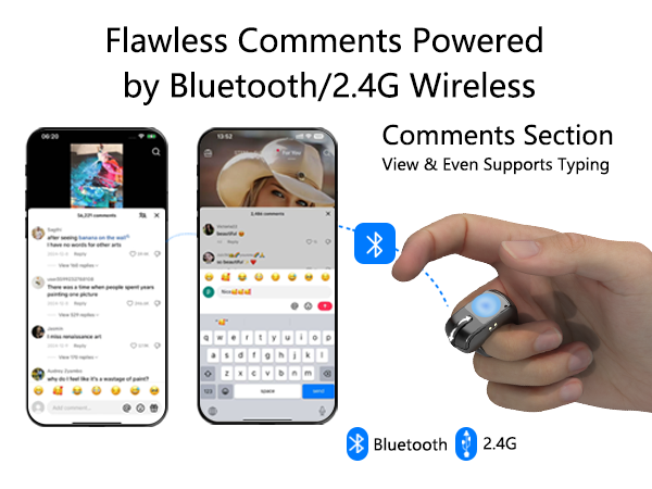 Flaw Comment Powered by Bluetooth/2.4G Wireless