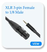 Yinker 3.5mm to XLR Female 5ft/2pack, 1/8 Inch TRS to XLR Female 3 Pin Microphone Cable Mic Cord ...