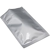 MITOB Flat Mylar Bags Small Zipper Lock Foil Bag 4 Mil Silver for Zip Food Storage Lock Resealabl...