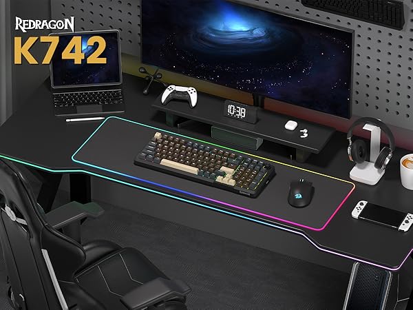 Redragon K742 Wireless Mechanical Gaming Keyboard with Knob