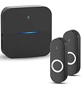 AIDA Lighted Wireless Doorbell, Home Waterproof Doorbell 1,000ft Range, 5 Volume Levels with 58 D...