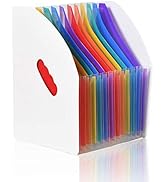 Lemical Desktop Expanding File Holder 13 Rainbow Pockets Portable File Folder A4 File Organizer S...