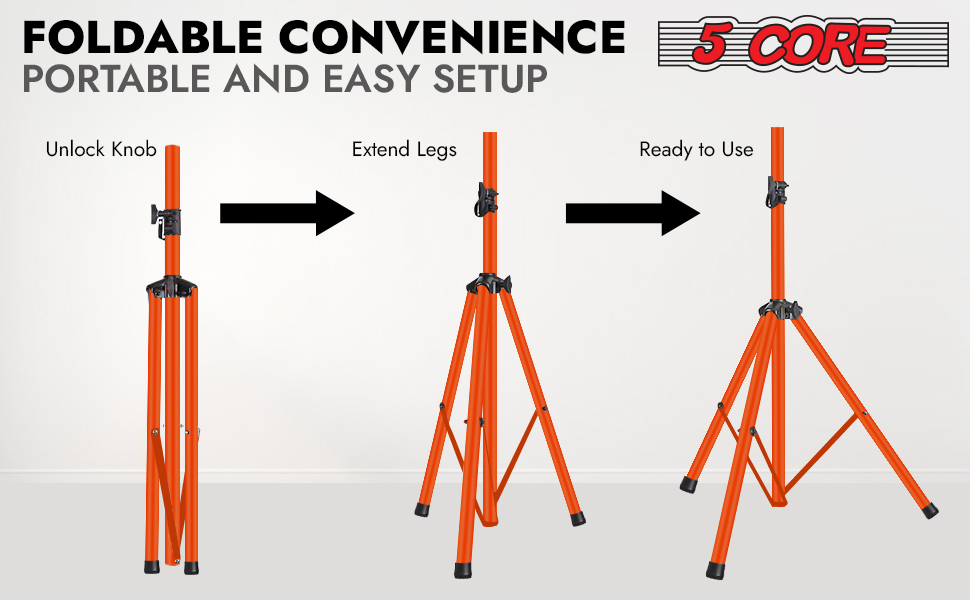 PA Speaker Stands, Professional Heavy-Duty Tripod, Universal PA DJ Tripod Speaker Stand