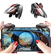 Rakizbe PUBG Mobile Game Triggers, 4 Triggers [6 Finger Operation] High Sensitive Shoot Aim Gamin...
